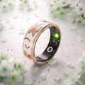Dragonfly Abstract Artwork Luna Smart Ring IP68 Waterproof Sleep and Fitness Tracker Rings - DAA01