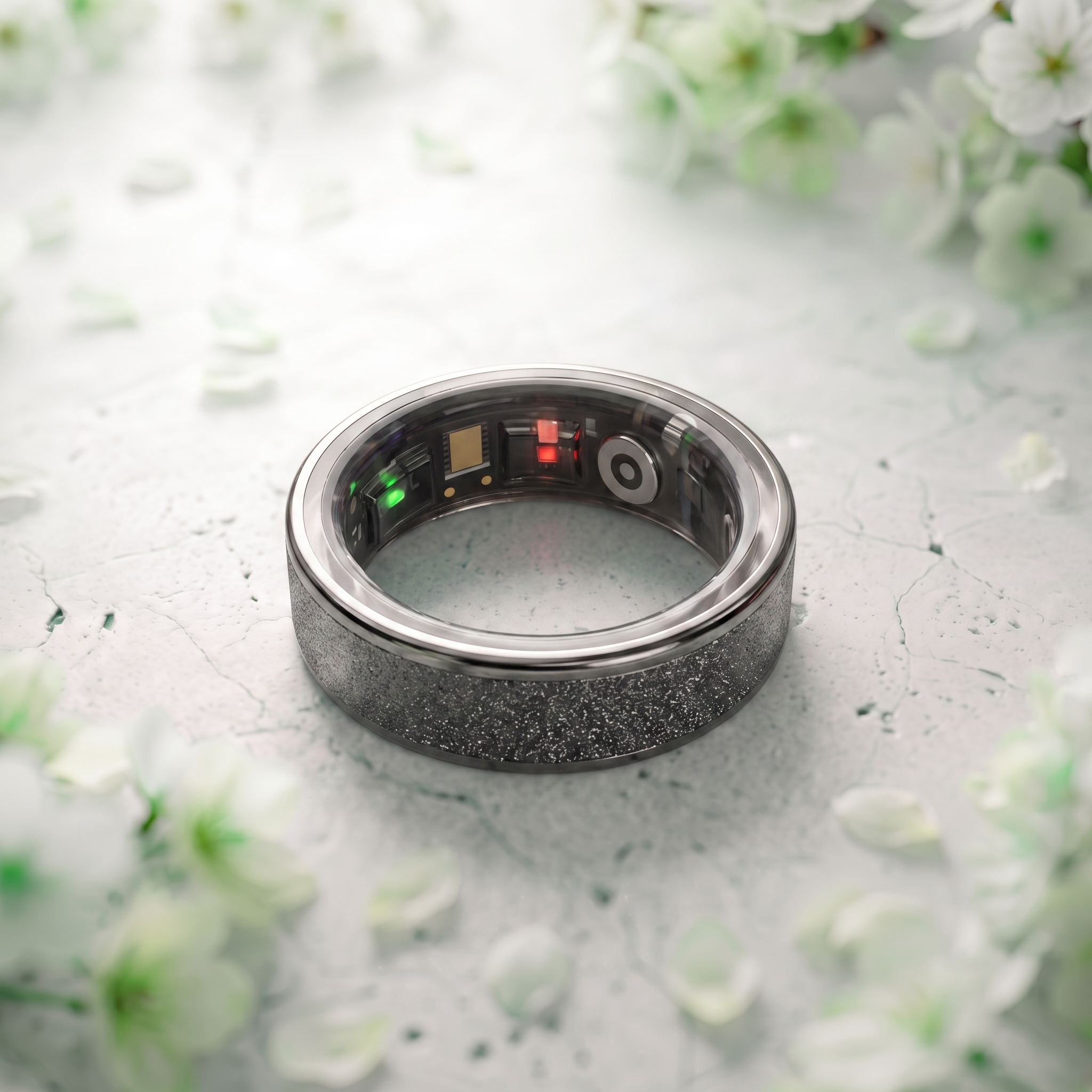 Frosted Luna Smart Ring IP68 Waterproof Sleep and Fitness Tracker Rings